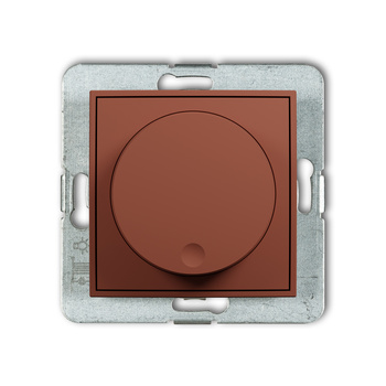 Mechanizm elektronicznego regulatora oświetlenia przyciskowo-obrotowego do lamp LED Karlik seria ICON 63IRO-2 kolor terakota