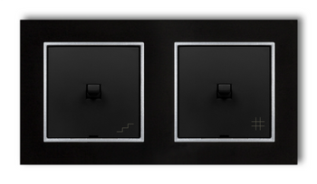 Włącznik światła schodowy i krzyżowy usa kolor czarny mat/srebrny