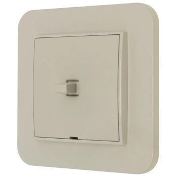 Włącznik pojedynczy w stylu USA ramka zaokrąglona seria Mini kolor taupe