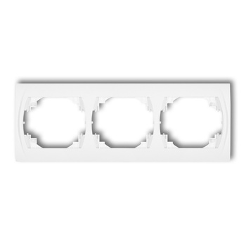 Ramka pozioma potrójna Karlik seria LOGO LRH-3 kolor biały