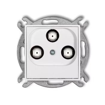 Mechanizm gniazda multimedialnego 3F DATA UPC Karlik seria MINI MGMU kolor biały