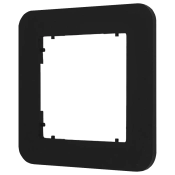 Ramka uniwersalna pojedyncza zaokrąglona z tworzywa Karlik seria MINI 12MRTZ-1 kolor czarny mat