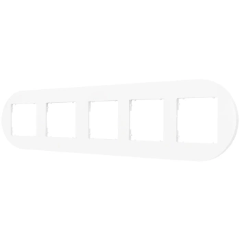 Ramka uniwersalna pięciokrotna okrągła z tworzywa Karlik seria MINI MRTO-5 kolor biały