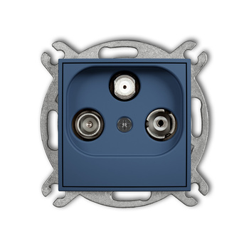 Mechanizm gniazda abonenckiego RTV-SAT końcowego multimedialnego Internet Karlik seria ICON 64IGM kolor navy blue