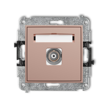 Mechanizm gniazda pojedynczego BNC Karlik seria ICON 62IGBNC-1 kolor łososiowy