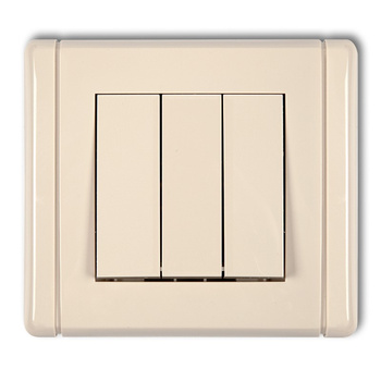 Łącznik potrójny Karlik seria FLEXI 1FWP-7 kolor beżowy