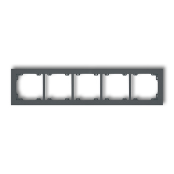 Ramka uniwersalna pięciokrotna z tworzywa Karlik seria DECO 28DR-5 kolor grafitowy mat