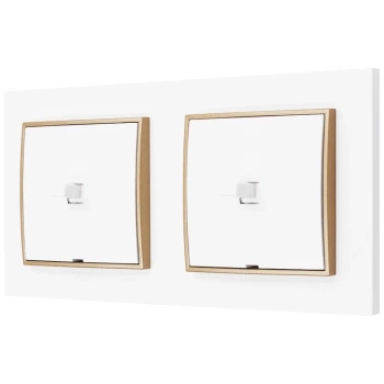 Włącznik światła Dwa pojedyncze styl usa kolor biały/złoty