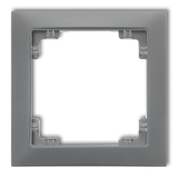 Ramka uniwersalna pojedyncza z tworzywa DECO Soft Karlik seria DECO 27DRSO-1 kolor szary mat