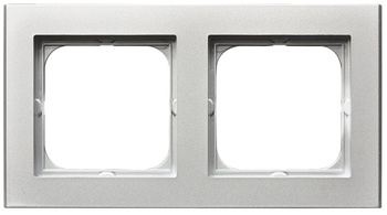 Ramka podwójna seria SONATA kolor Srebro mat symbol R-2R/38