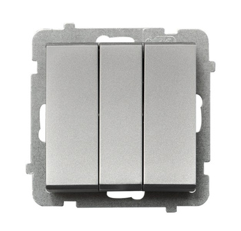 Łącznik potrójny seria SONATA kolor Srebro mat symbol ŁP-13R/m/38