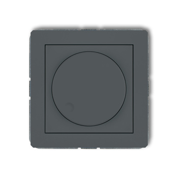 Mechanizm elektronicznego regulatora oświetlenia przyciskowo-obrotowego do lamp LED Karlik seria DECO 28DRO-2 kolor grafitowy mat