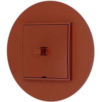 Włącznik pojedynczy w stylu USA ramka okrągła seria Mini kolor terakota