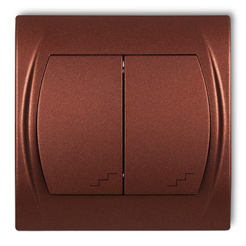 Łącznik podwójny schodowy Karlik seria LOGO 9LWP-33 kolor brązowy metalik