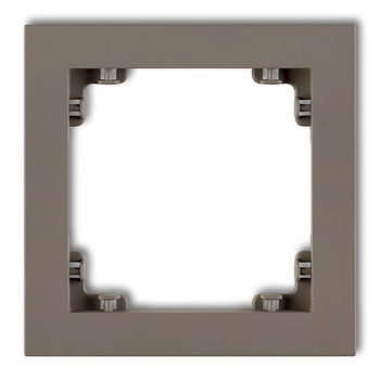 Ramka uniwersalna pojedyncza z tworzywa DECO Pastel Matt Karlik seria DECO 49DR-1 kolor czekoladowy