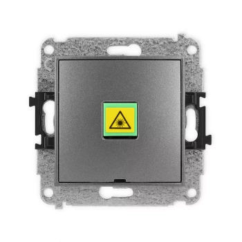 Mechanizm gniazda światłowodowego/optycznego pojedynczego, bez pola opisowego Karlik seria ICON 11IGOPBO-1 kolor grafitowy