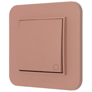 Włącznik dzwonkowy z ramką zaokrągloną seria MINI kolor łososiowy