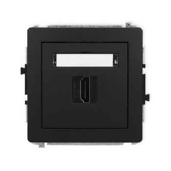 Mechanizm gniazda pojedynczego HDMI 2.0, 4K Karlik seria DECO 12DHDMI-3 kolor czarny mat