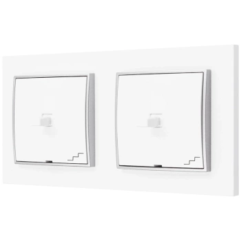 Włącznik światła Dwa schodowe usa kolor biały/srebrny