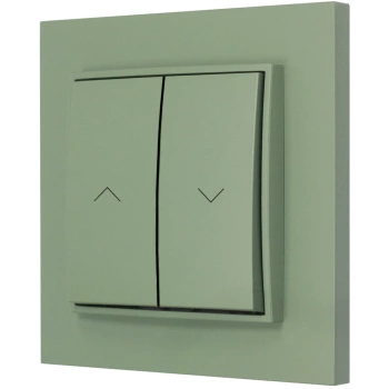 Włącznik roletowy z blokadą z ramką prostą seria MINI kolor szałwiowy