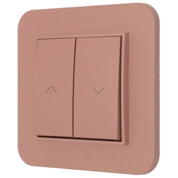 Włącznik roletowy z blokadą z ramką zaokrągloną seria MINI kolor łososiowy