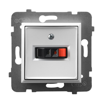 Gniazdo głośnikowe pojedyncze seria ARIA kolor Biały symbol GG-1U/m/00