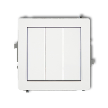 Mechanizm łącznika potrójnego Karlik seria DECO 25DWP-7 kolor biały mat