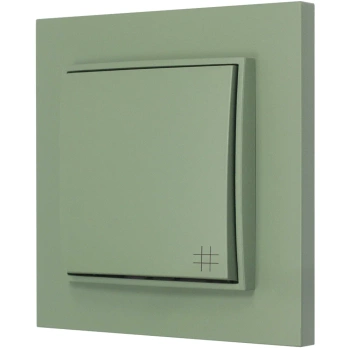 Włącznik krzyżowy z ramką prostą seria MINI kolor szałwiowy