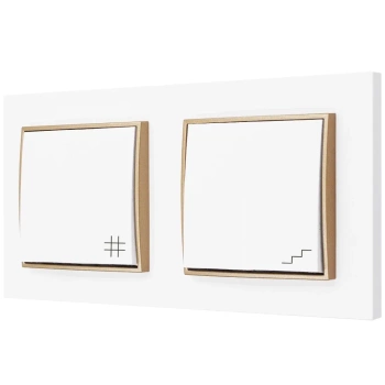 Włącznik światła schodowy i krzyżowy kolor biały/złoty