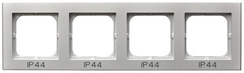 Ramka poczwórna do łączników IP-44 seria SONATA kolor Srebro mat symbol RH-4R/38