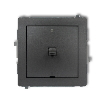 Mechanizm łącznika dwubiegunowego w stylu amerykańskim Karlik seria DECO 11DWPUS-9 kolor grafitowy