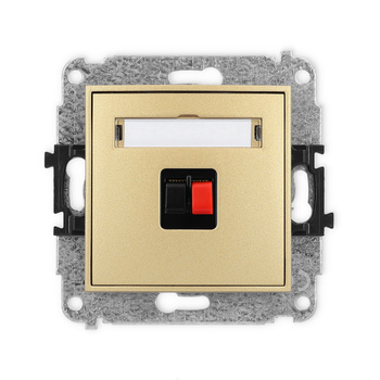 Mechanizm gniazda głośnikowego pojedynczego Karlik seria ICON 29IGG-1 kolor złoty