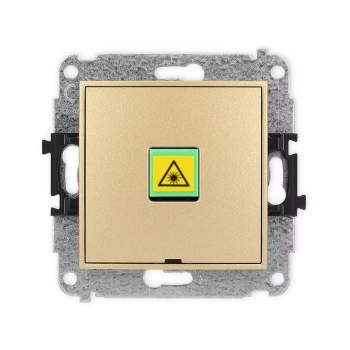 Mechanizm gniazda światłowodowego/optycznego pojedynczego, bez pola opisowego Karlik seria ICON 29IGOPBO-1 kolor złoty