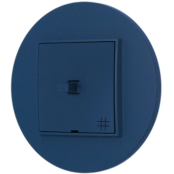 Włącznik krzyżowy w stylu USA ramka okrągła seria Mini kolor navy blue