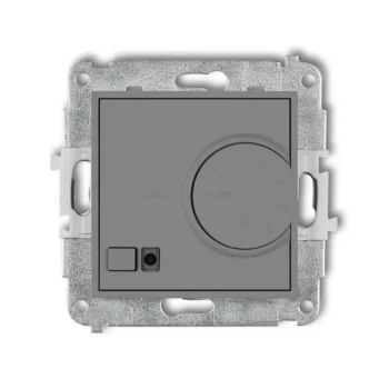 Mechanizm elektronicznego regulatora temperatury z czujnikiem podpodłogowym Karlik seria MINI 27MRT-1 kolor szary mat