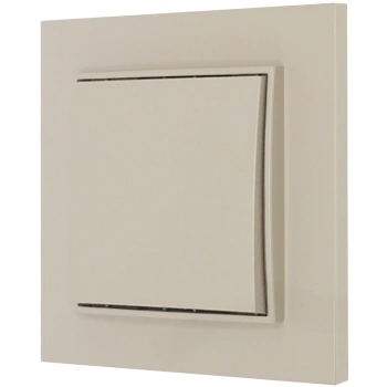 Włącznik pojedynczy z ramką prostą seria MINI kolor taupe