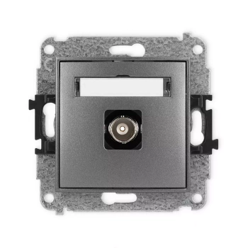 Mechanizm gniazda pojedynczego BNC Karlik seria ICON 11IGBNC-1 kolor grafitowy