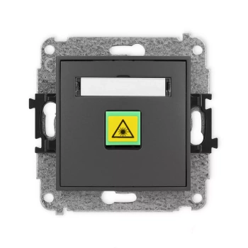 Mechanizm gniazda światłowodowego/optycznego pojedynczego Karlik seria ICON 28IGOP-1 kolor grafitowy mat