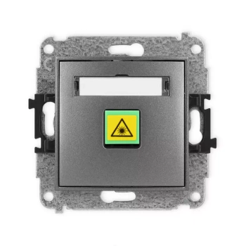 Mechanizm gniazda światłowodowego/optycznego pojedynczego Karlik seria MINI 11MGOP-1 kolor grafitowy