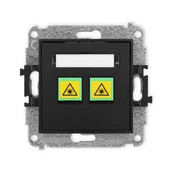 Mechanizm gniazda światłowodowego/optycznego podwójnego Karlik seria ICON 12IGOP-2 kolor czarny mat