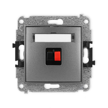 Mechanizm gniazda głośnikowego pojedynczego Karlik seria ICON 11IGG-1 kolor grafitowy