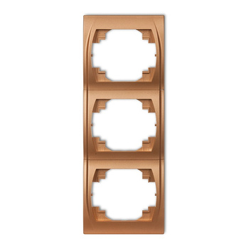 Ramka pionowa potrójna Karlik seria LOGO 8LRV-3 kolor złoty metalik