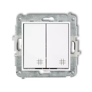 Mechanizm łącznika podwójnego krzyżowego Karlik seria ICON IWP-66 kolor biały