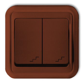 Łącznik podwójny schodowy Karlik seria LIZA 4WPT-7 kolor brązowy