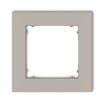 Ramka uniwersalna pojedyncza kwadratowa z tworzywa Karlik seria MINI 60MR-1 kolor taupe