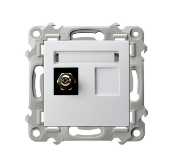 Gniazdo ekwipotencjalne pojedyncze seria SZAFIR kolor Biały symbol GPE-1Z/m/00