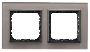 Ramka podwójna seria SONATA kolor Szare szkło symbol R-2RGC/41/25