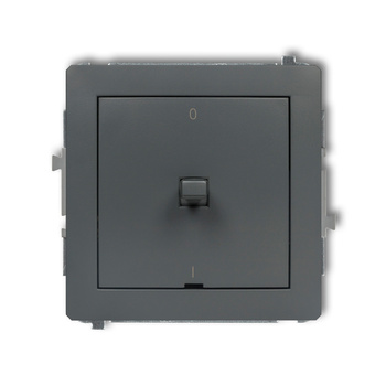 Mechanizm łącznika dwubiegunowego w stylu amerykańskim Karlik seria DECO 28DWPUS-9 kolor grafitowy mat