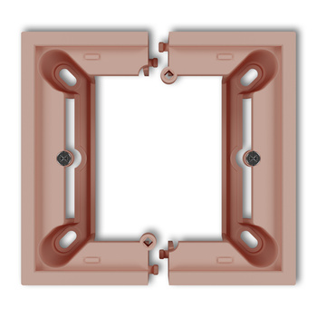 Puszka natynkowa pojedyncza, składana MINI Karlik seria MINI 62DPU-1 kolor łososiowy