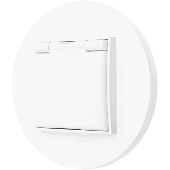 Gniazdo hermetyczne z ramką okrągłą seria MINI kolor biały